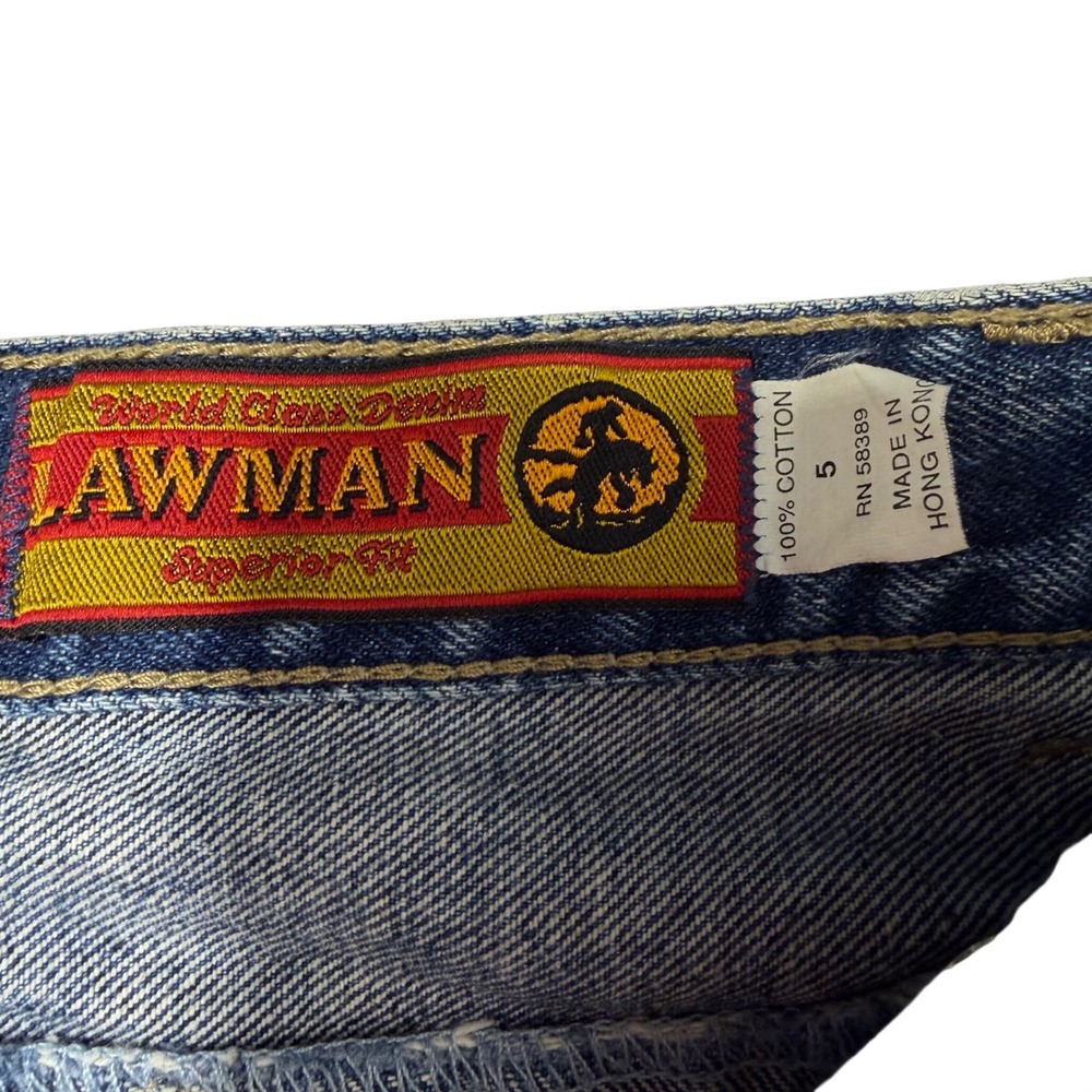 Vintage Lawman Western Jeans Bareback High Rise Straight Leg‎ Denim 28x34.5 - Picture 10 of 12